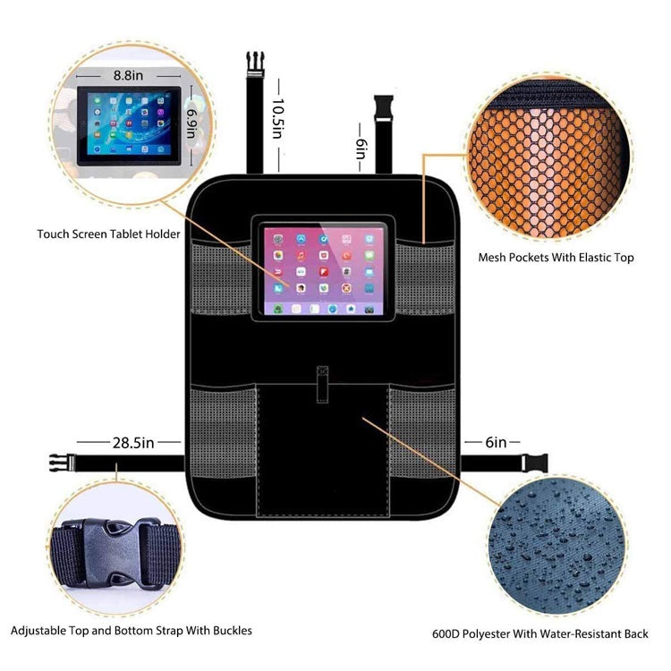 Waterproof Polyester Front Car Seat Storage Bag