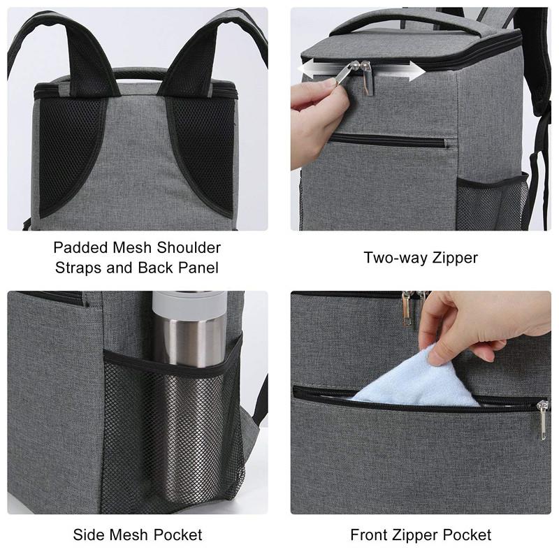 Insulated Backpack Soft Cooler Lunch Bag