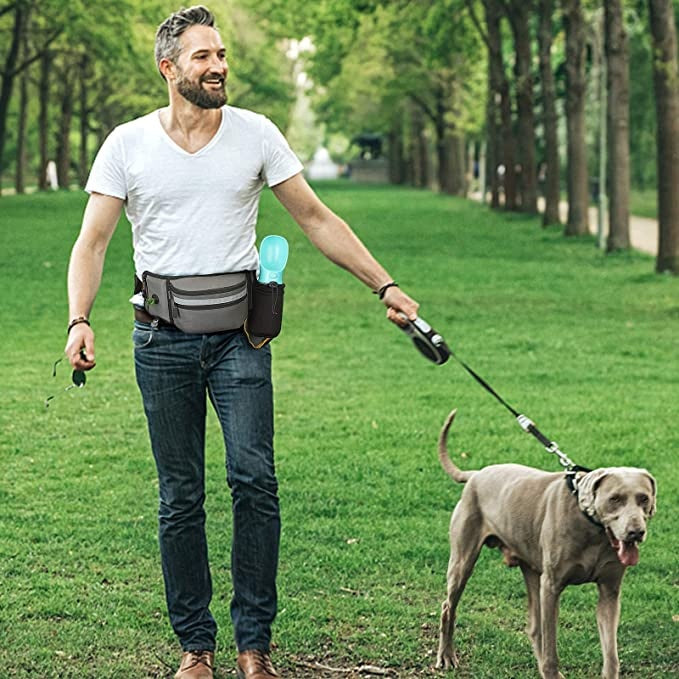 Dog Treat Pouch for Training Built in Poop Bag