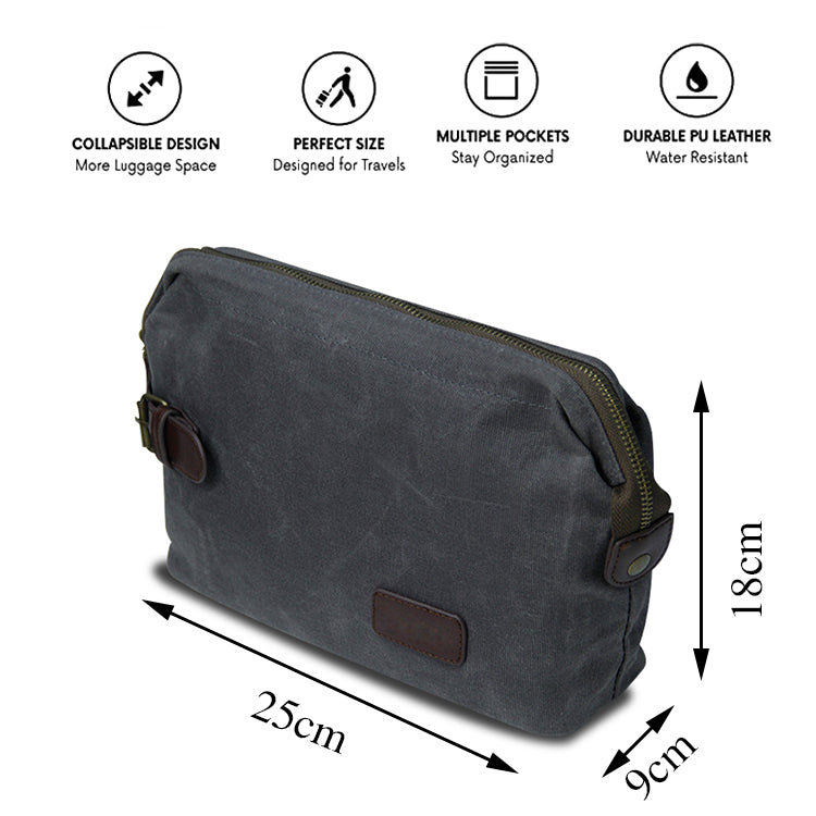 Canvas Waterproof Shaving Dopp Kit Toiletry Travel Bag
