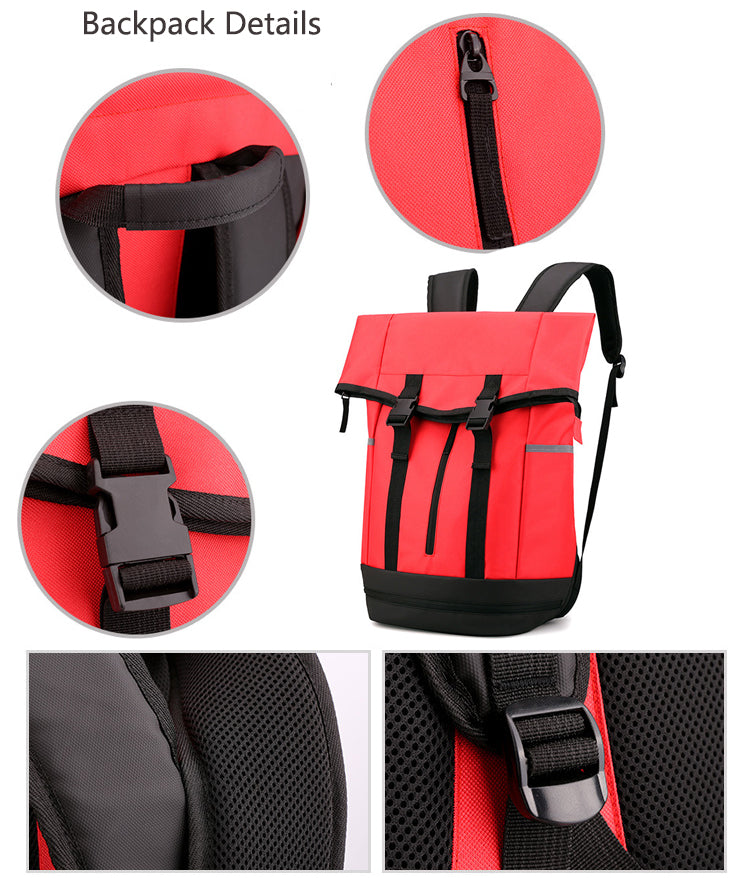 Waterproof Travel Laptop Student Roll Top Backpack