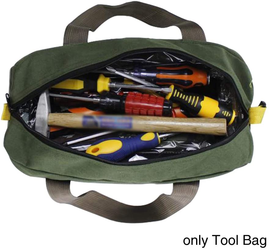 Canvas High Capacity Handbag Wide Mouth Tool Bag