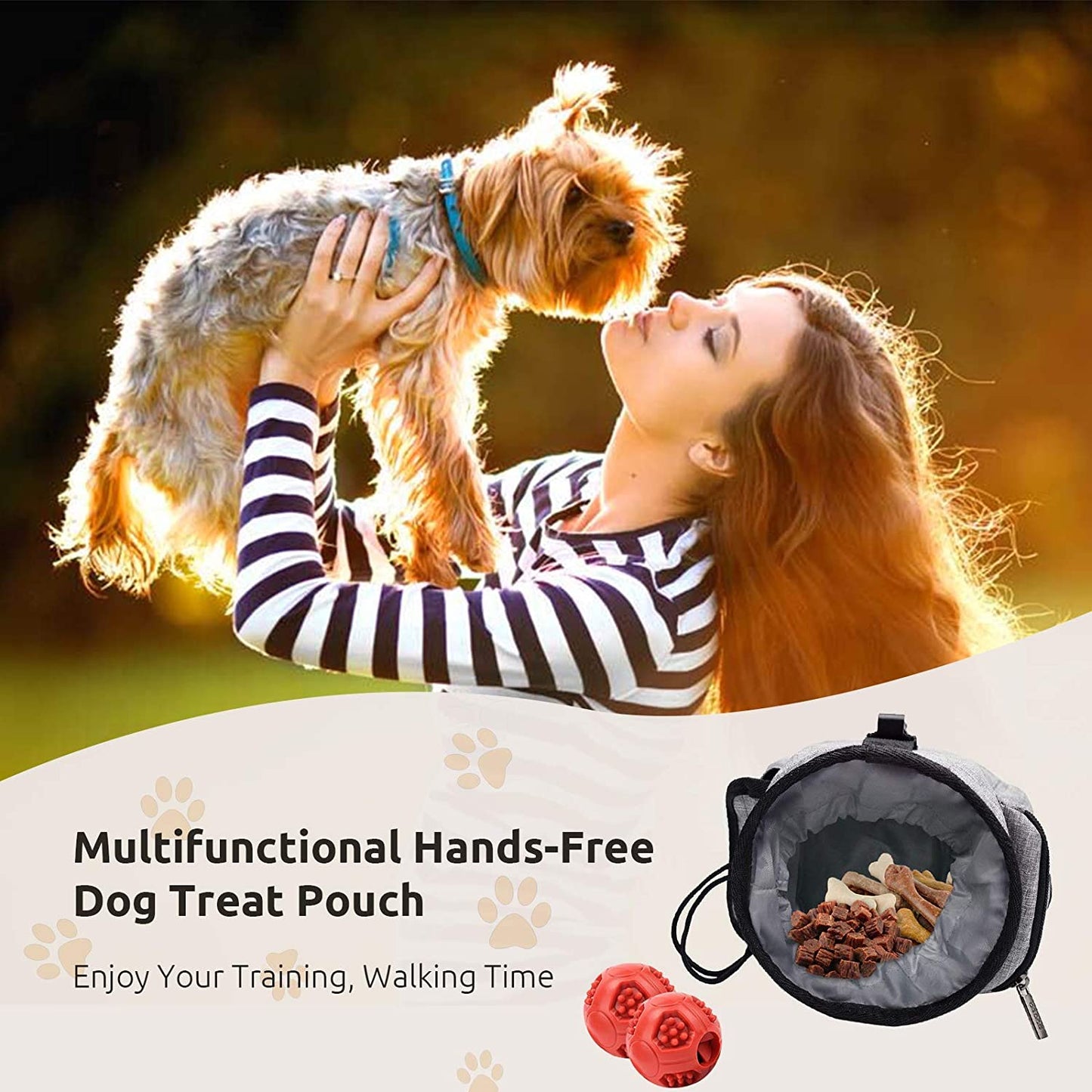 Treats Puppy Training Pouch With Built-in Dog Waste Bag