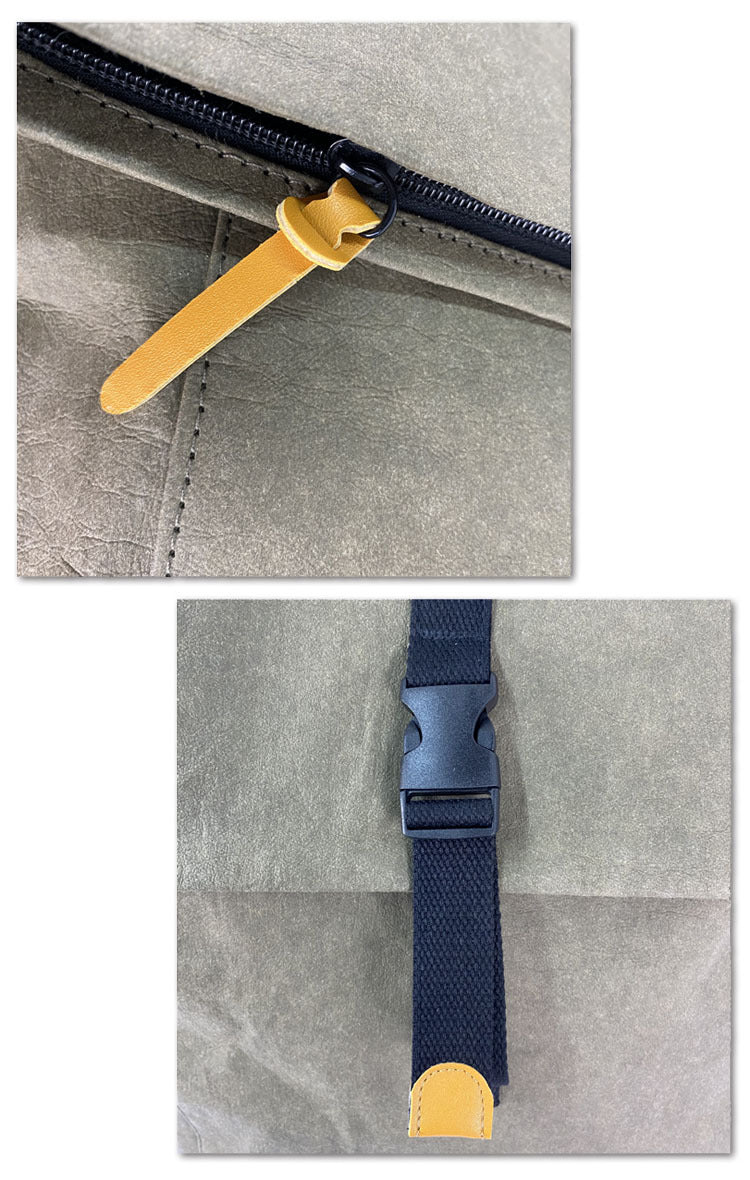 Roll Top Smart School Washable Kraft Paper Backpack