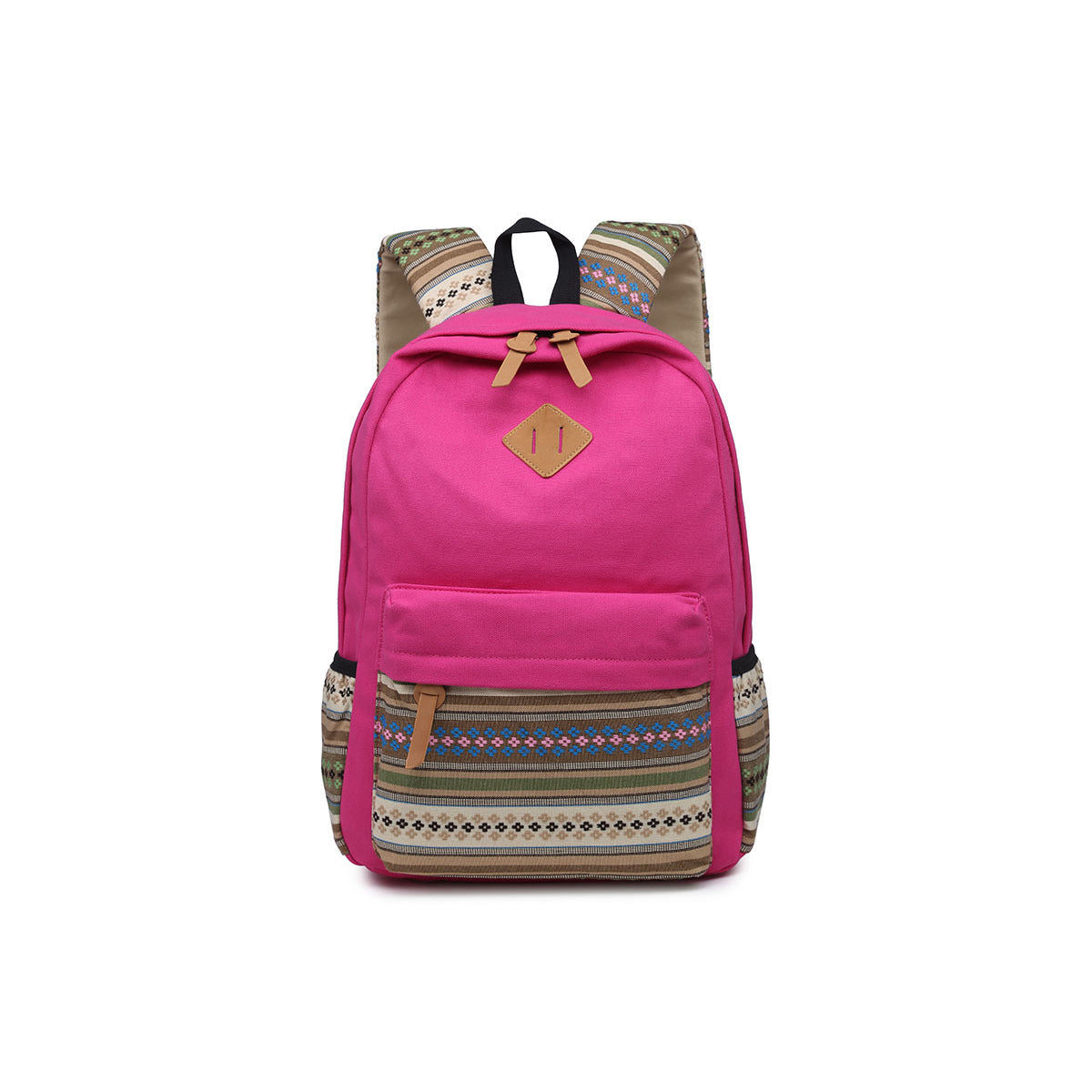 Casual Style Lightweight Canvas Backpack School Bag Travel Daypack
