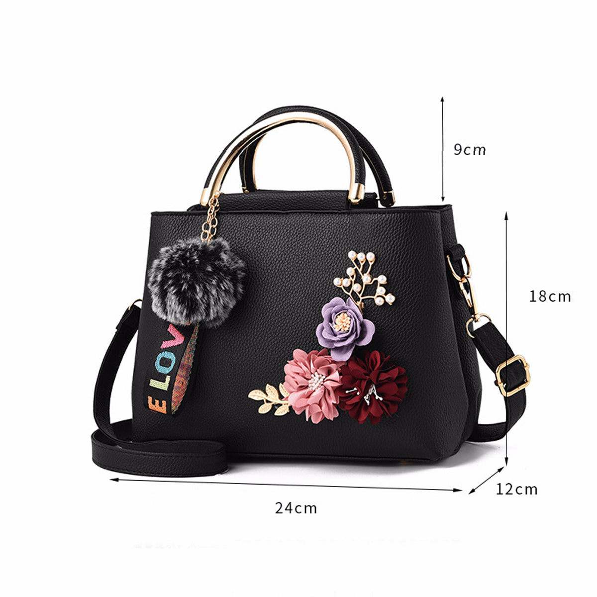 Fashion Ladies Flower Shoulder Messenger Bag