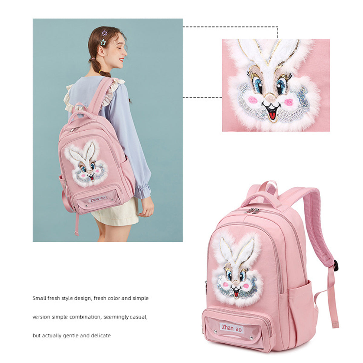Lightweight And Cute Large Capacity Backpack