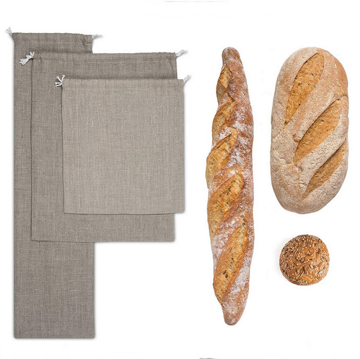 Natural Organic Cotton Linen Toast Bread Bag