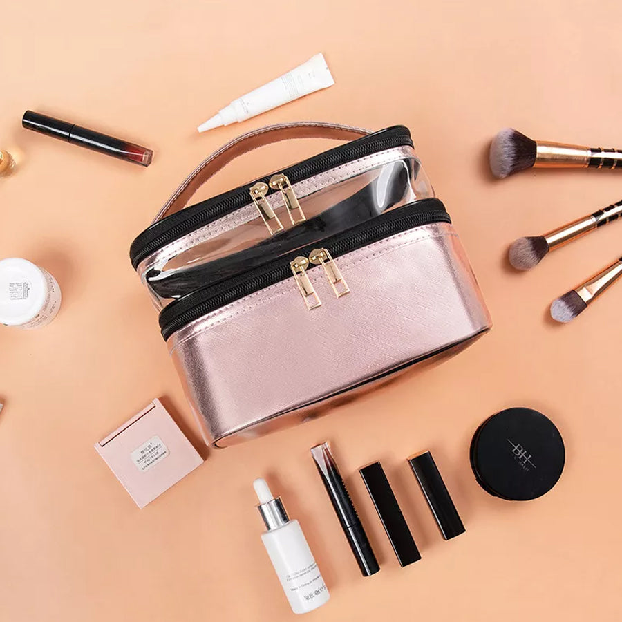 Zippered Cosmetic Travel Makeup Carrying Compliant Bag