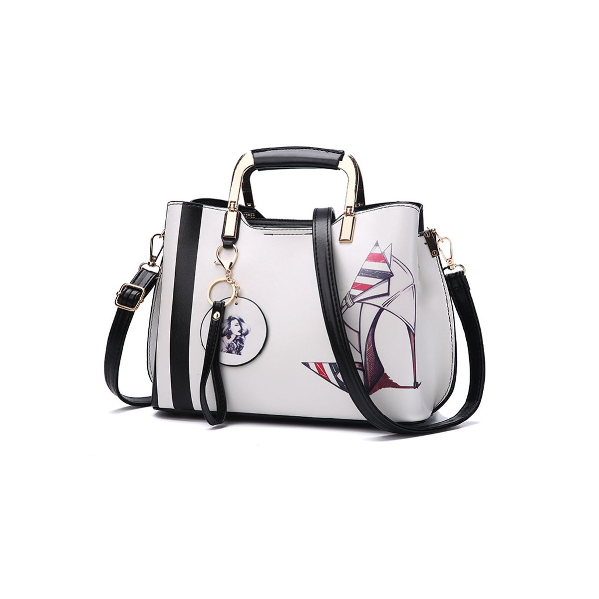 Top Handle Satchel Shoulder Bags Ladies Leather Totes