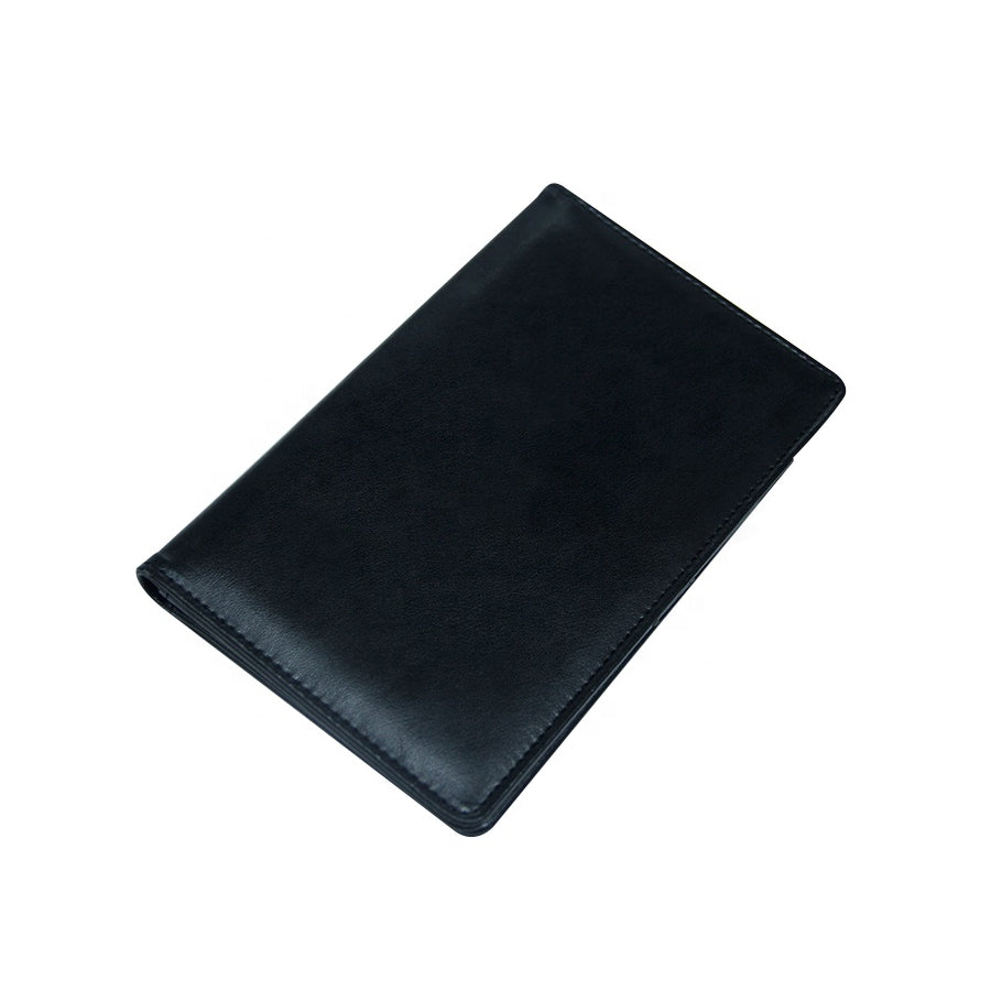 Black PU/PVC Soft Men Leather Travel Wallet