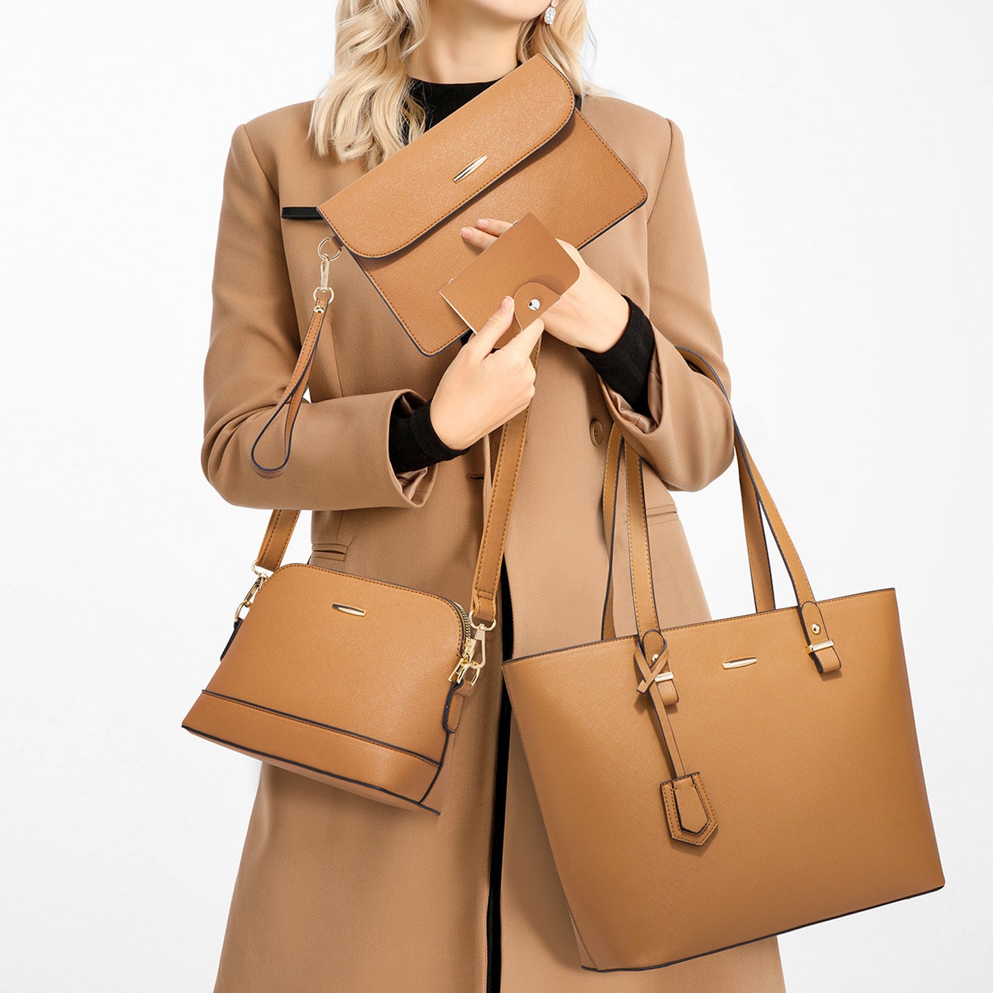 4pcs Fashion Shoulder Handbags Wallet Tote Bag