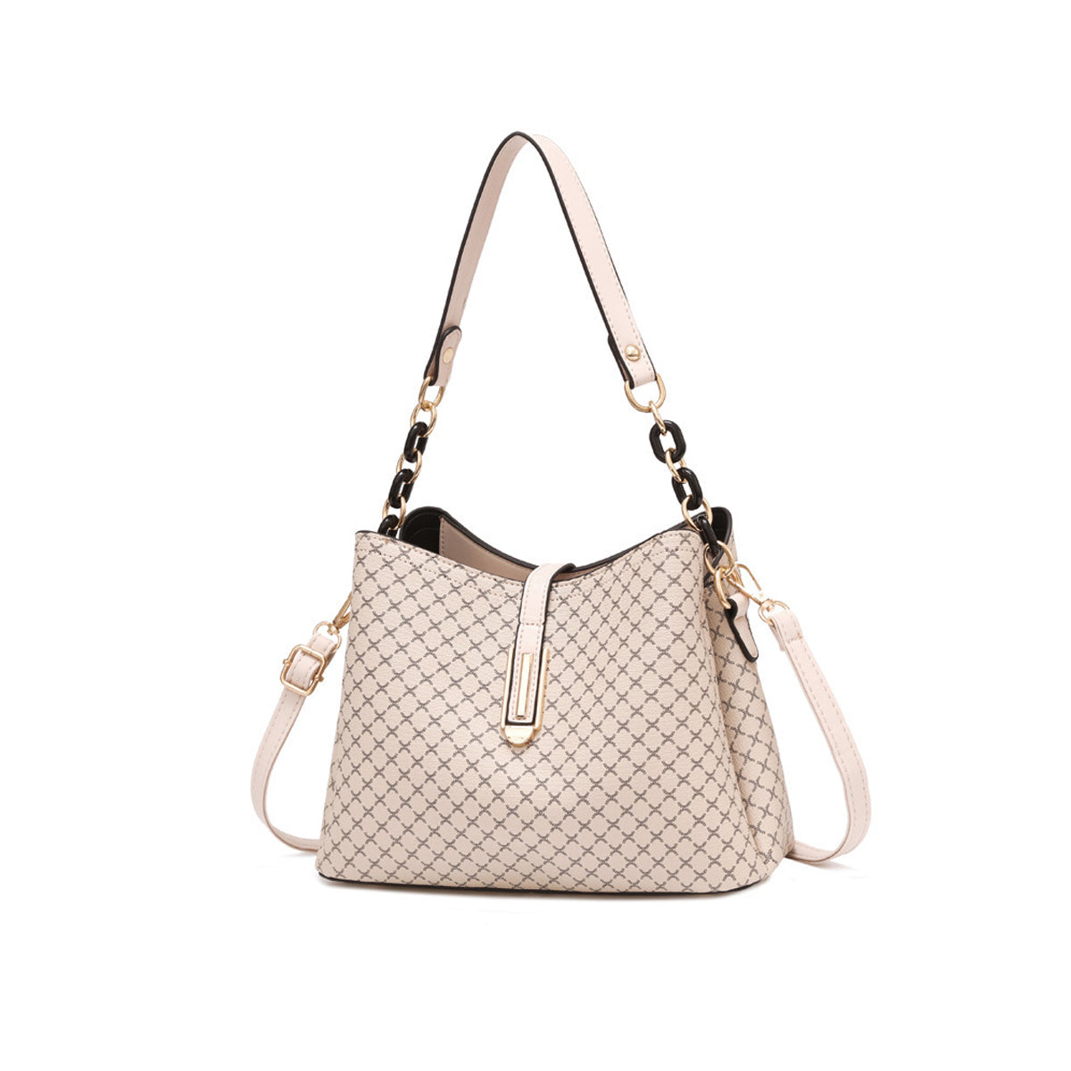 New Fashion Print Soft Leather One Shoulder Crossbody Bag