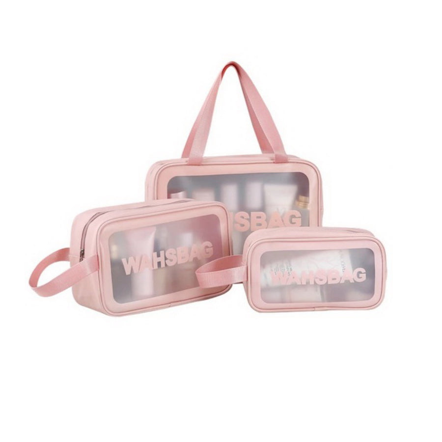 3pcs Set Waterproof PVC Clear Toiletry Bags