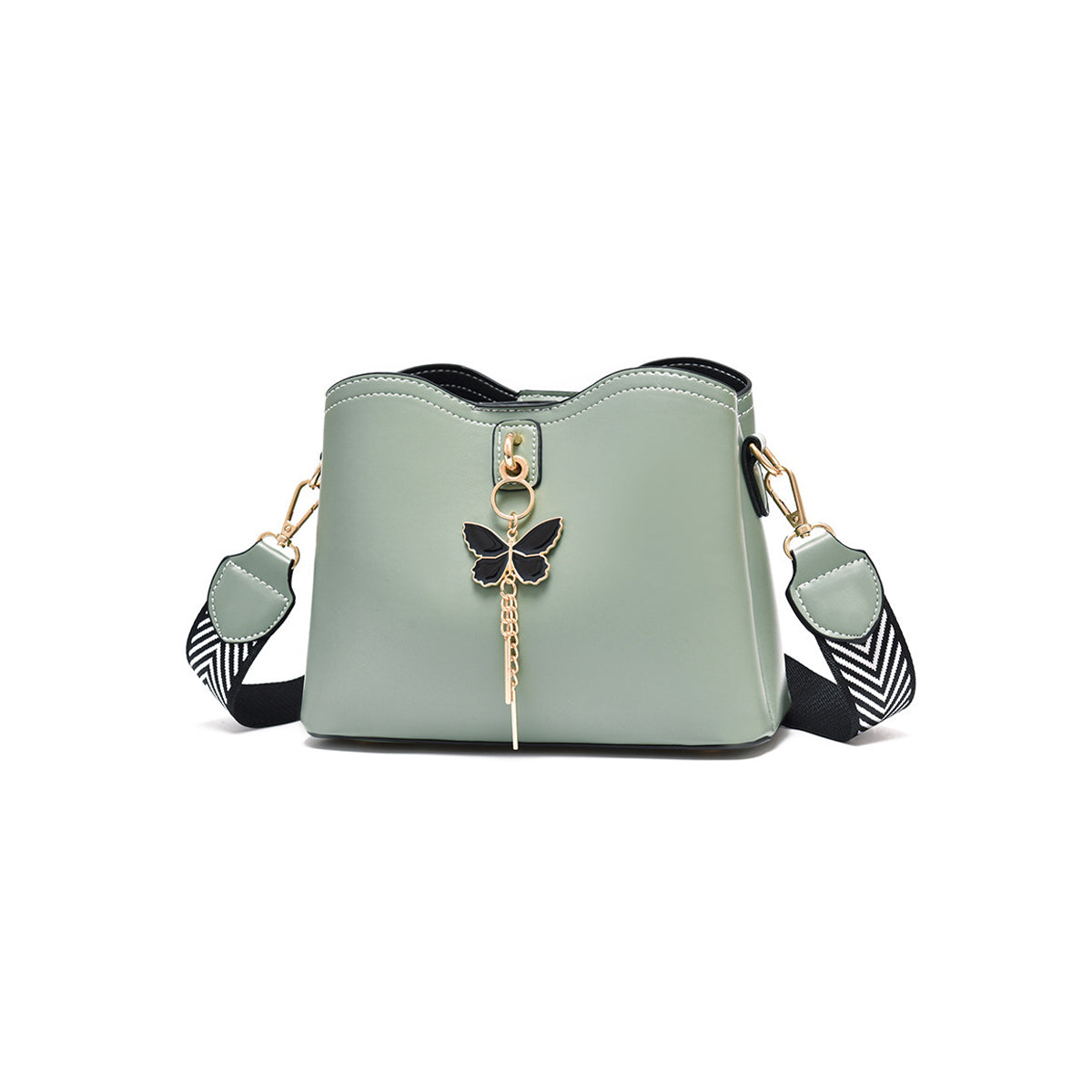 New Fashion Wide Strap Bow Bag