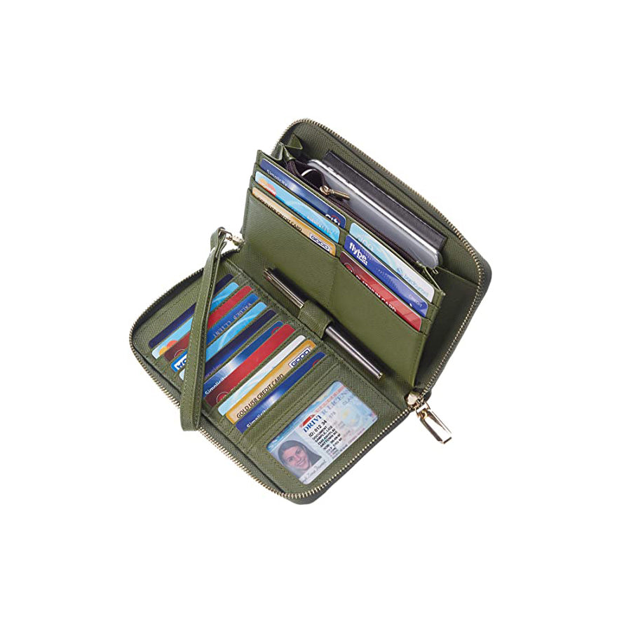 Promotional RFID blocking PU Leather Clutch Wallet