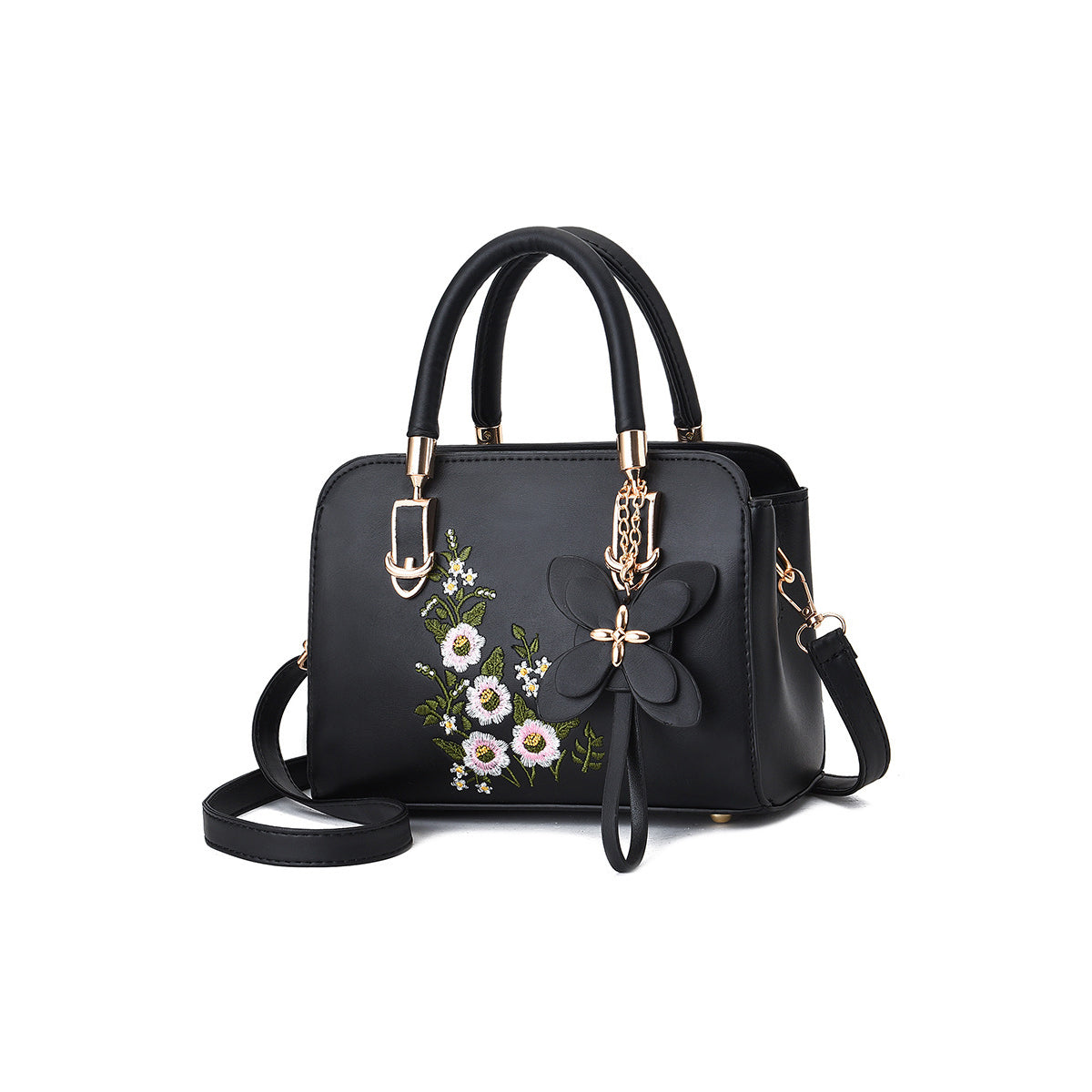Casual Versatile One Shoulder Diagonal Embroidered Women's Bag
