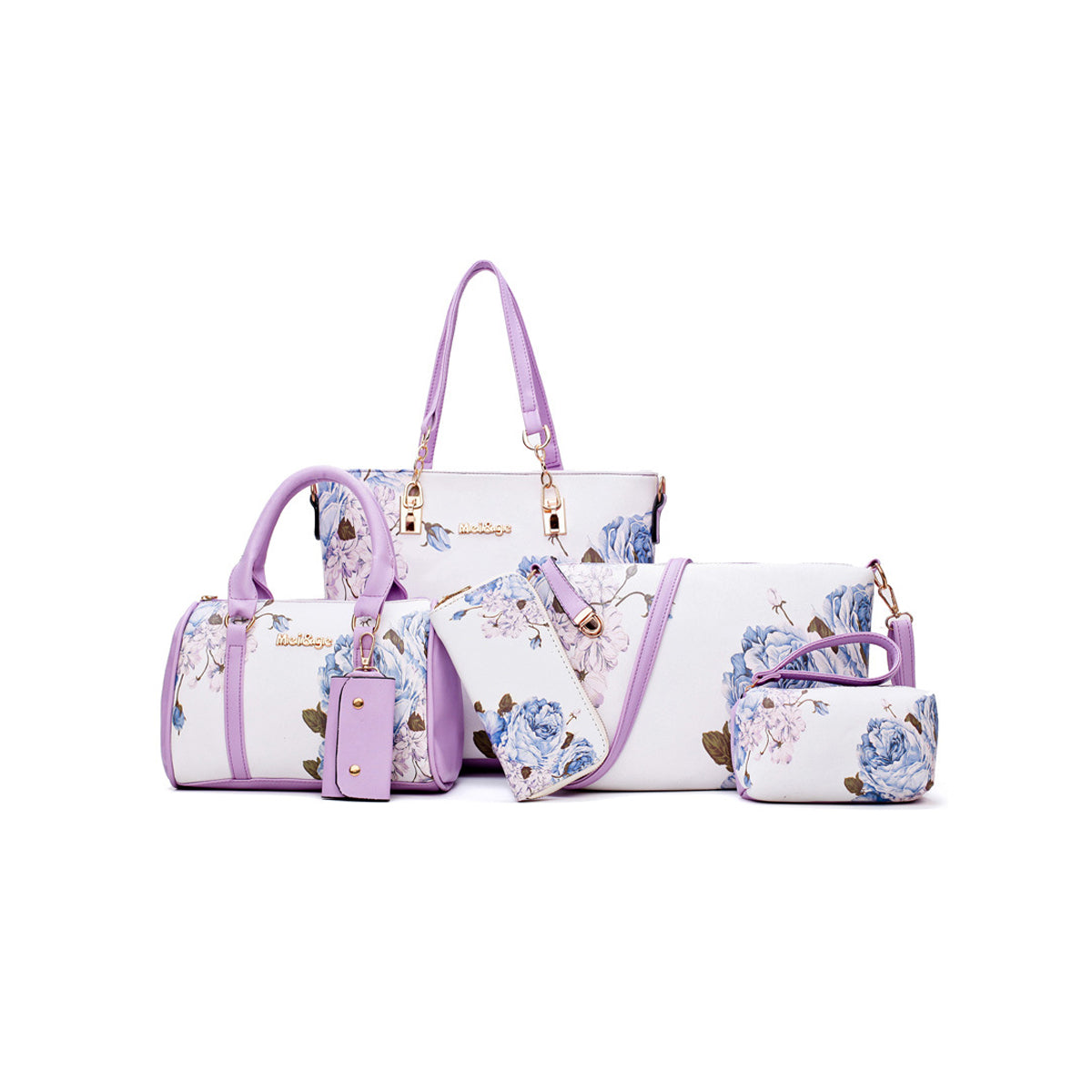 6 Pcs Designer Purses and Handbags for Women