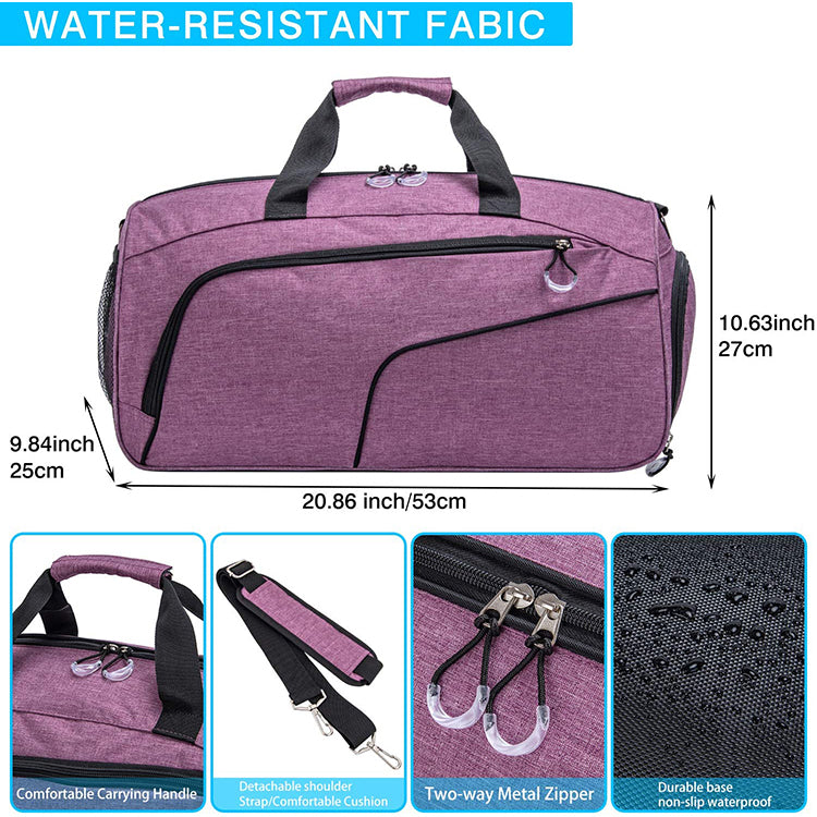 35L Large Capacity Duffel Sport With Shoe Compartment