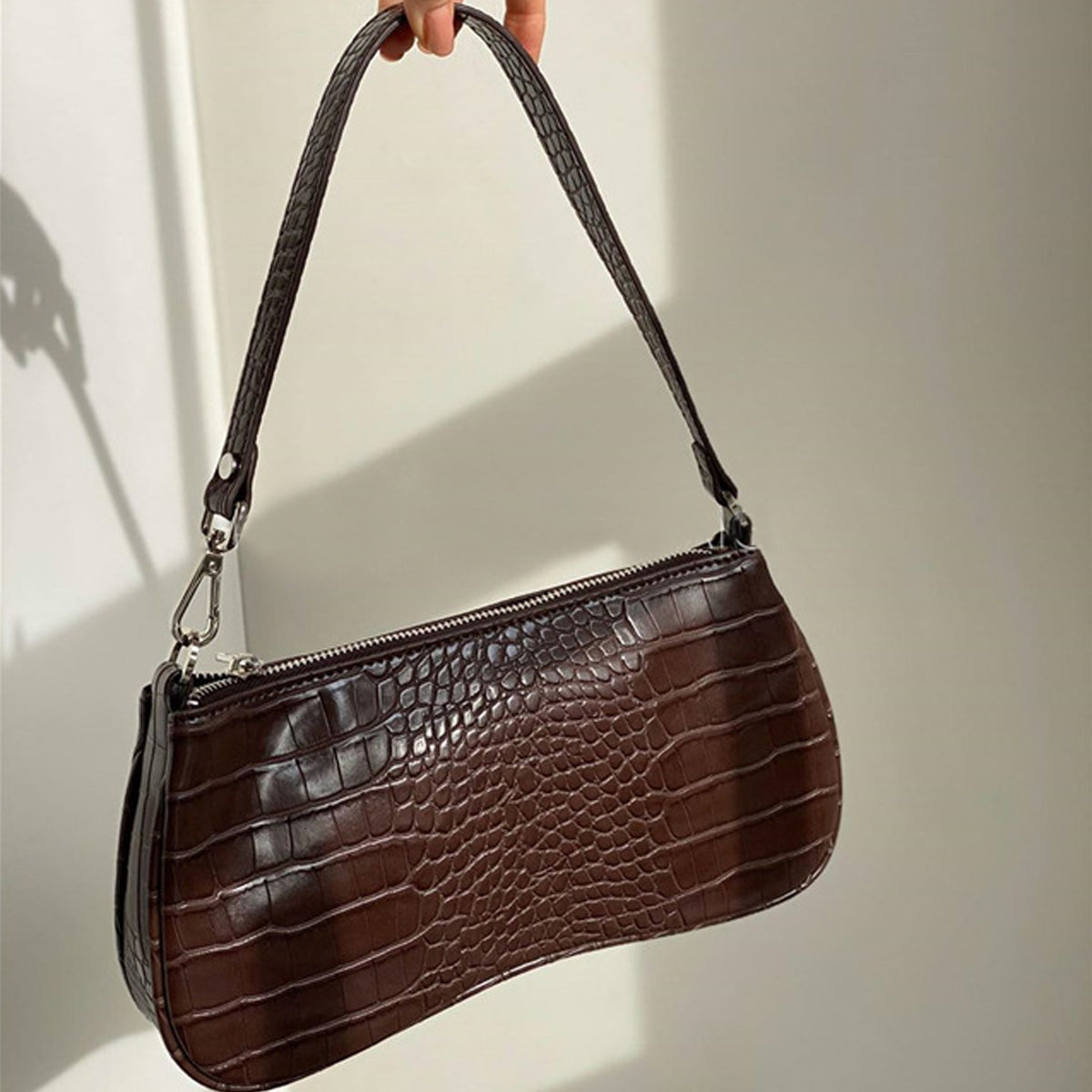 Vintage Grain Tote Underarm Bag Baguette Bag