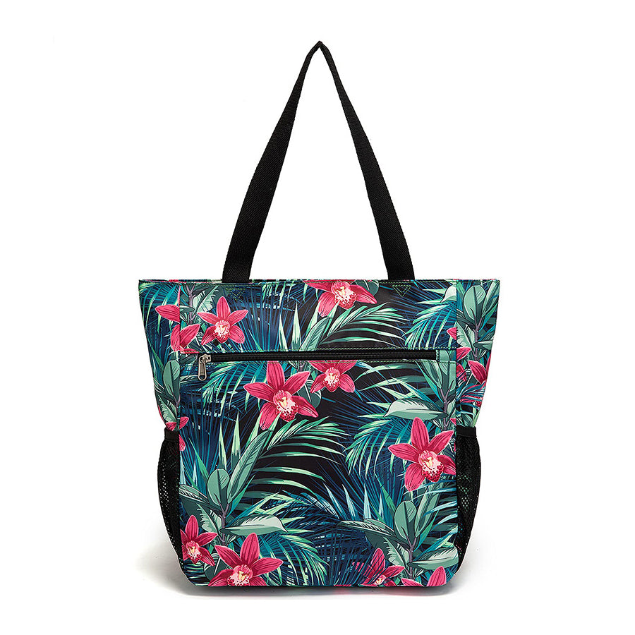 Fashion Full Printing Polyester Beach Tote Bag