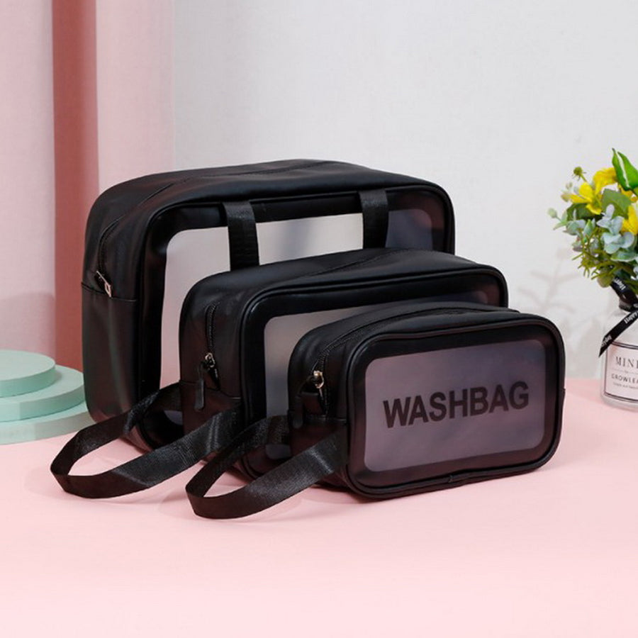3pcs Set Waterproof PVC Clear Toiletry Bags