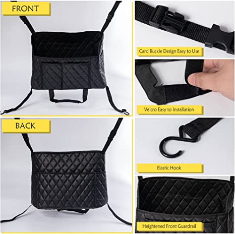 Durable PU Leather Car Purse Phone Handbag Holder