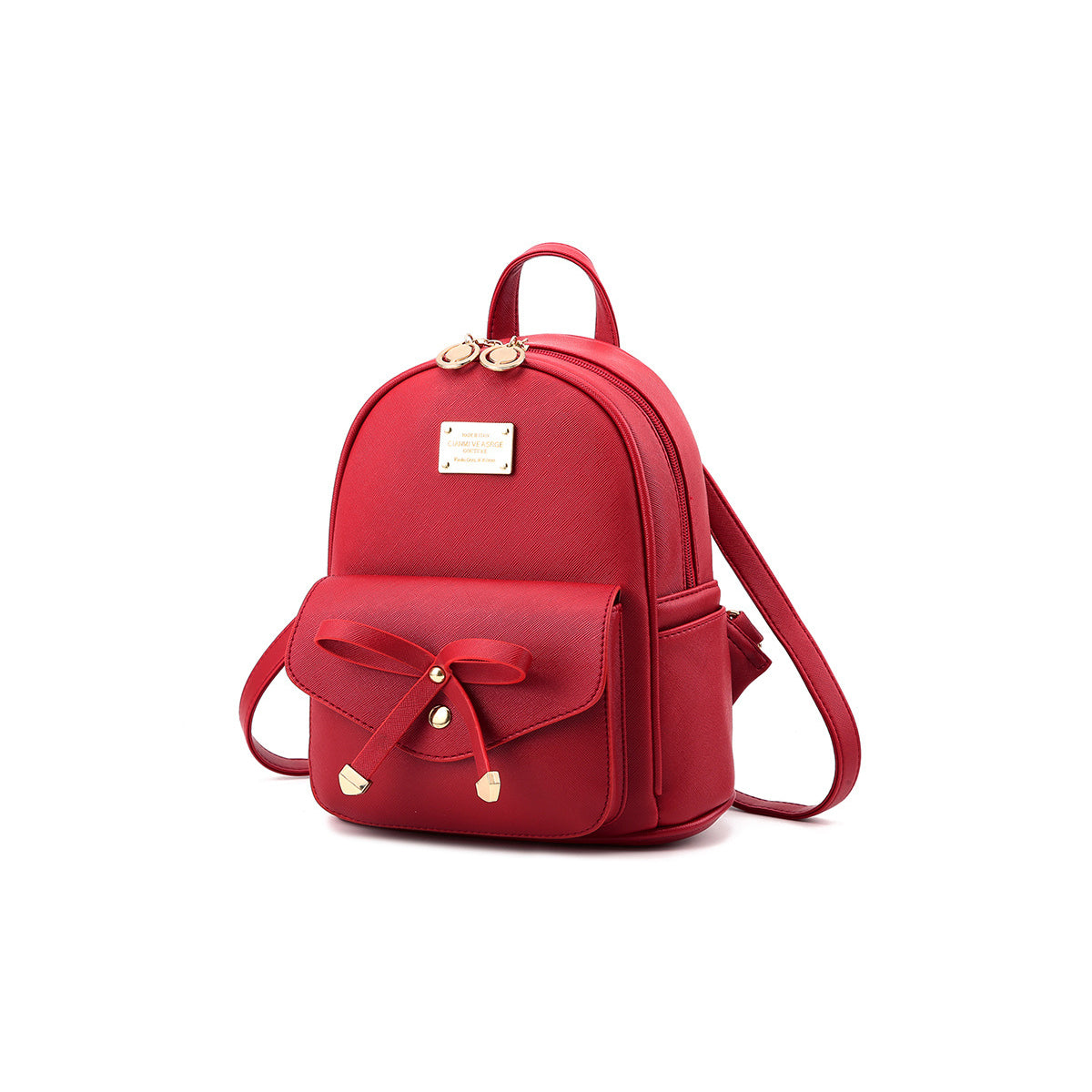 Bowknot Cute Leather Mini Backpack Purse for Women