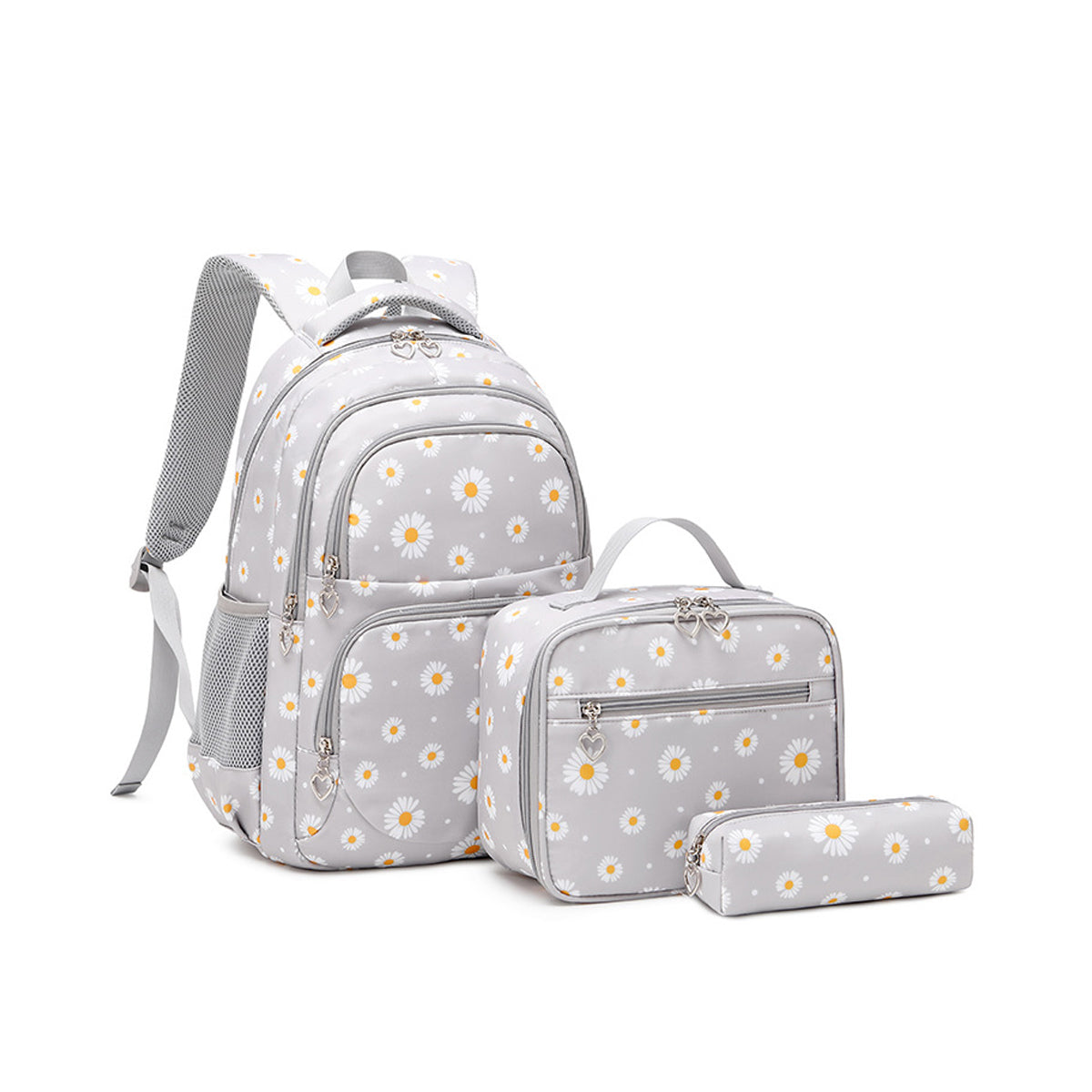 3Pcs Daisy Prints Backpack Sets Kids Bookbag for Teens