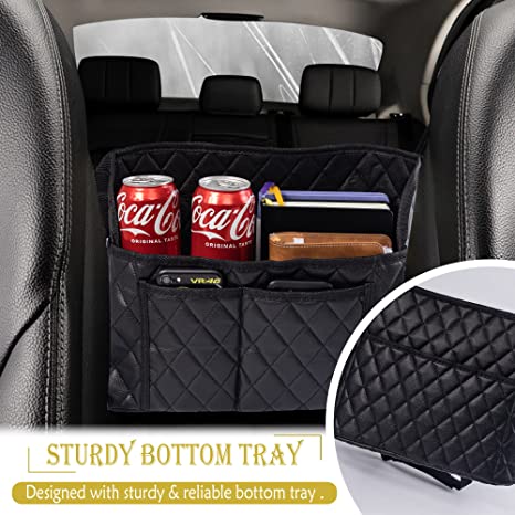Durable PU Leather Car Purse Phone Handbag Holder