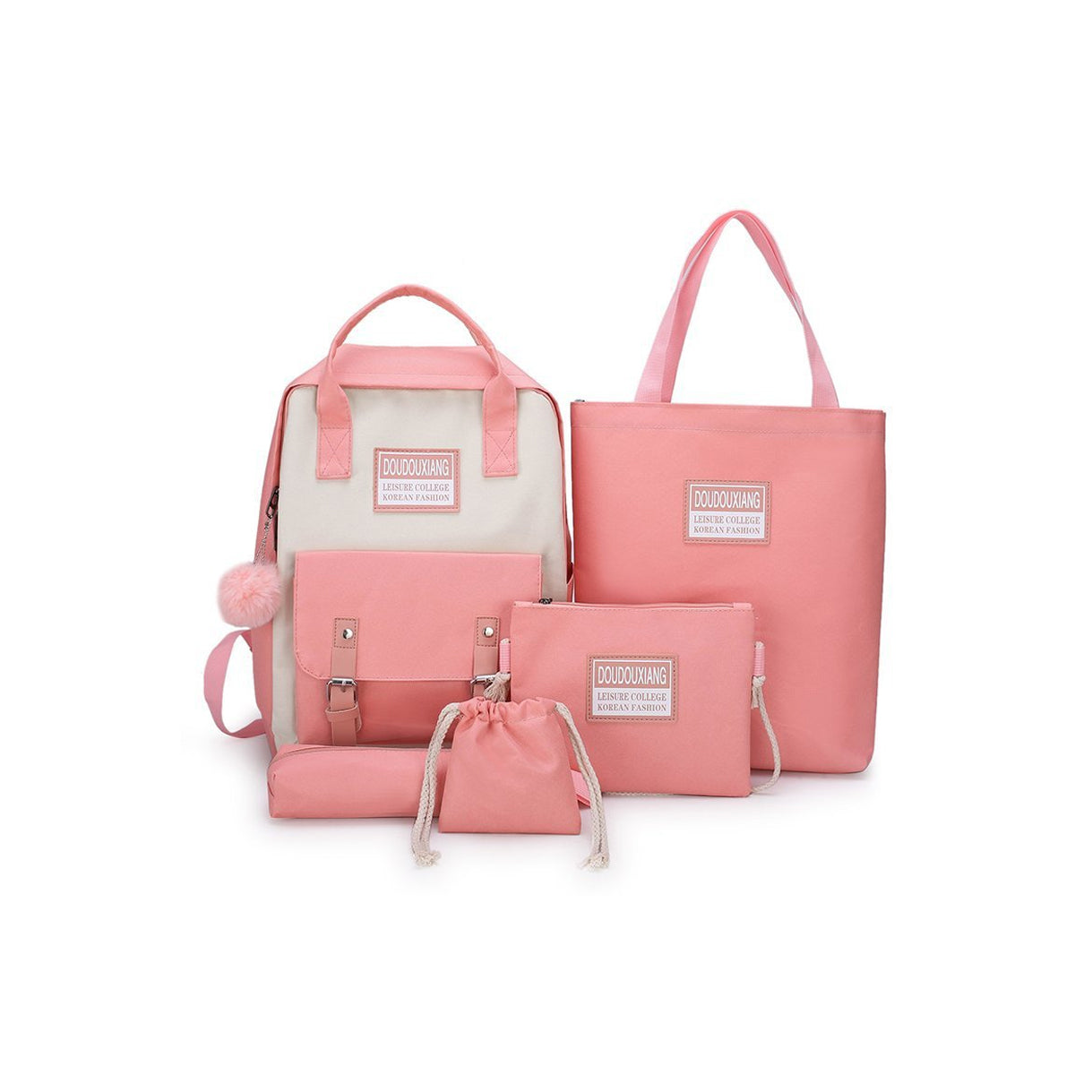 4Pcs Oxford Large-capacity Computer Backpack Tutorial Bag