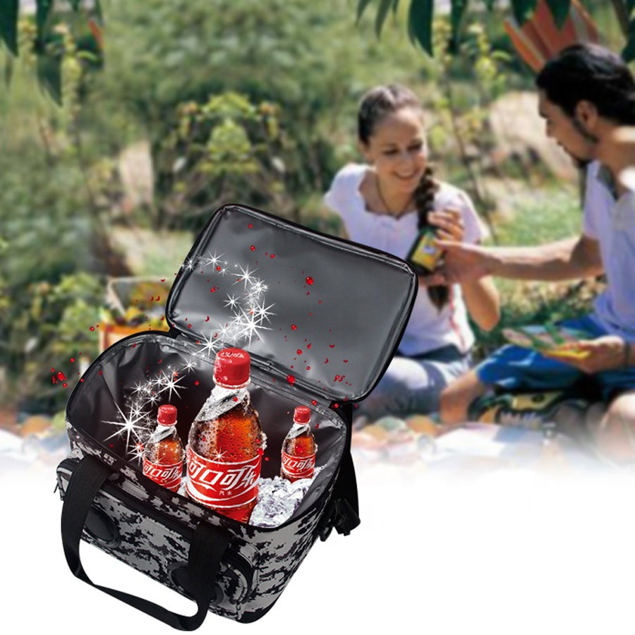 Insulated waterproof speaker cooler bag with solar panel