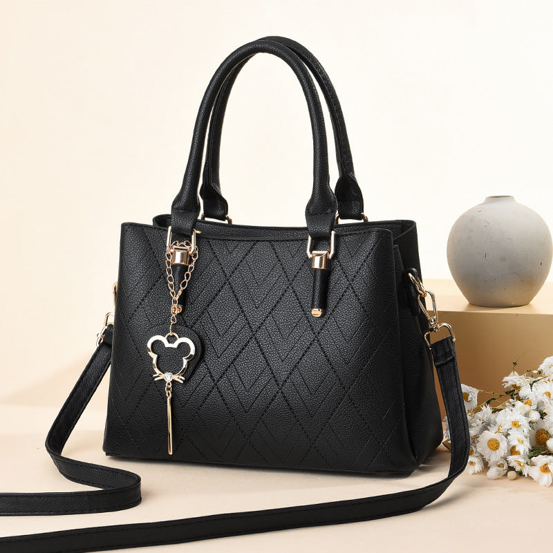 New Trend Embossed Large Capacity Shoulder Bag