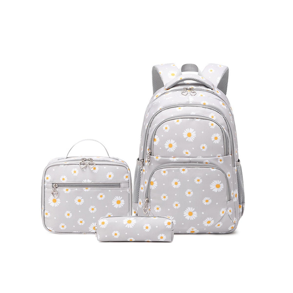 3Pcs Daisy Prints Backpack Sets Kids Bookbag for Teens