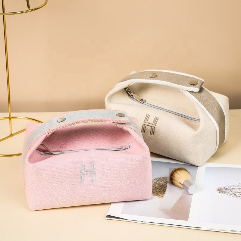 Cosmetic Canvas Pouch Bag Function Zipper Pouch