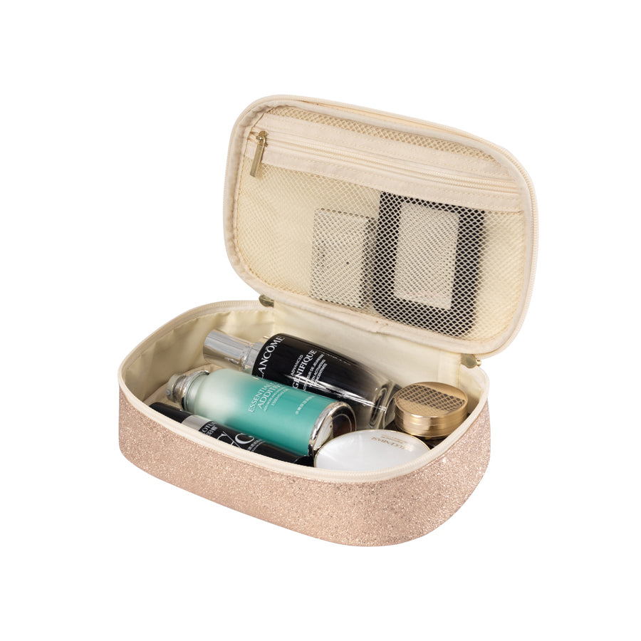 Shiny PU Leather Portable Travel Makeup Bag