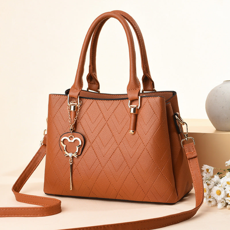 New Trend Embossed Large Capacity Shoulder Bag