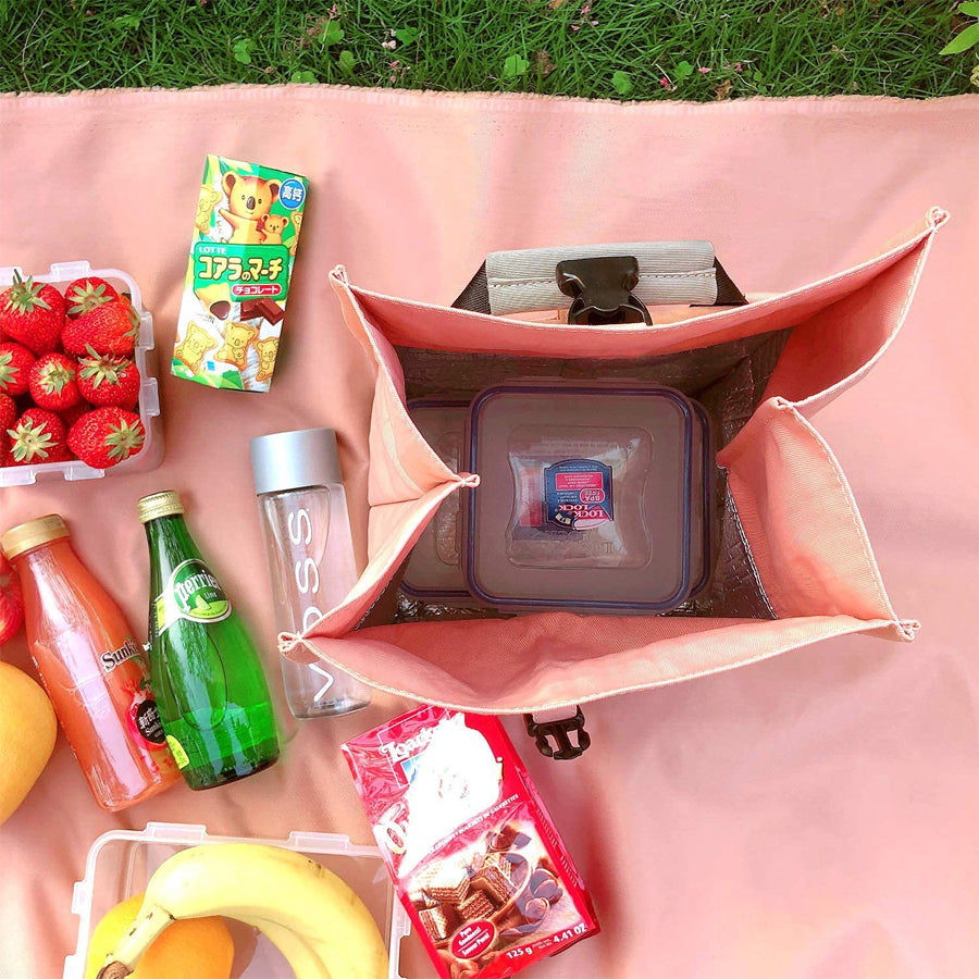 Roll Top Insulated Lunch Box Small Cooler Bag