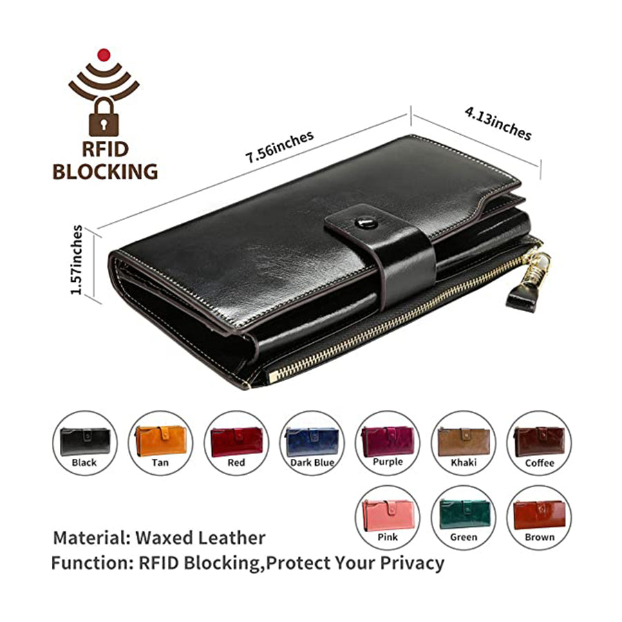 Rfid Blocking Bifold PU Leather Crutch Wallets