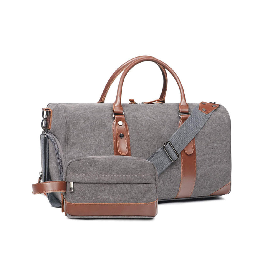 High Quality Canvas Leather Outdoor Sports Weekender Bag