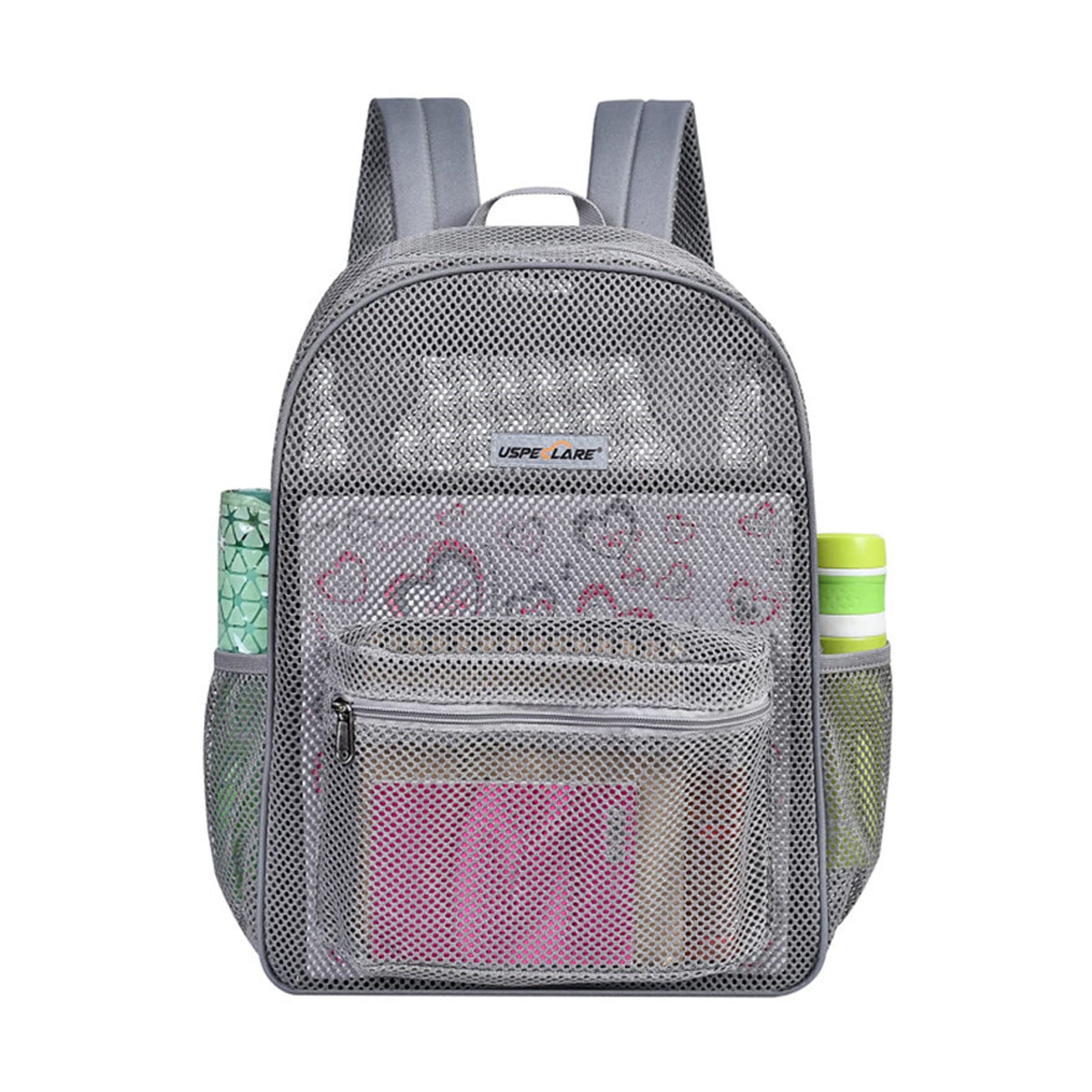 Transparent Mesh Backpacks with Padded Straps
