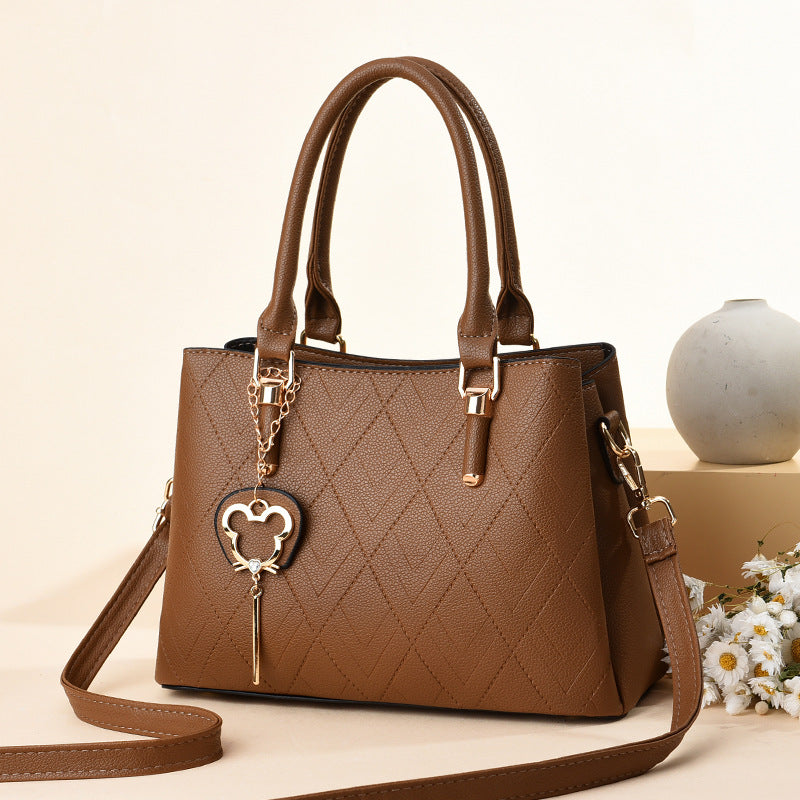 New Trend Embossed Large Capacity Shoulder Bag
