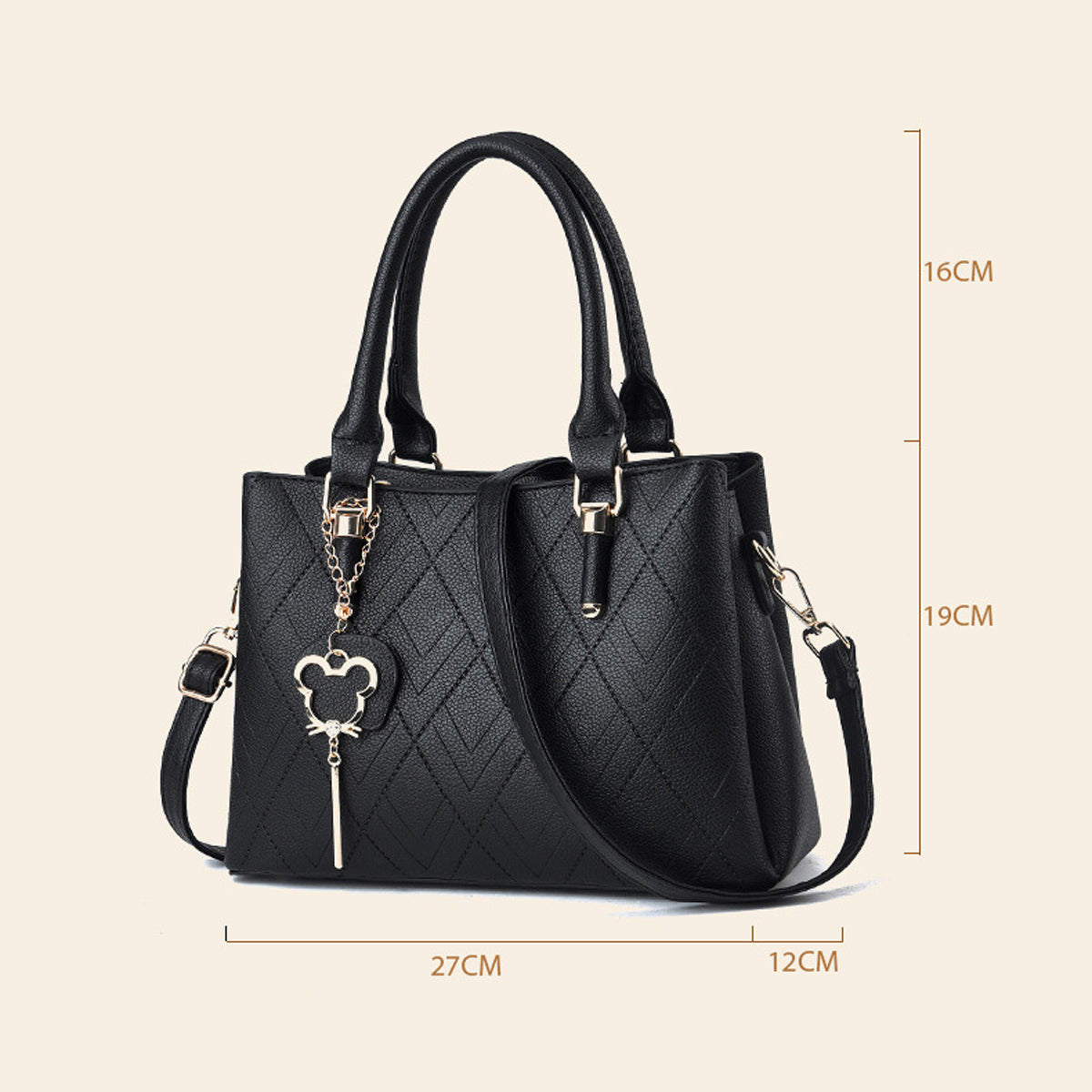 New Trend Embossed Large Capacity Shoulder Bag
