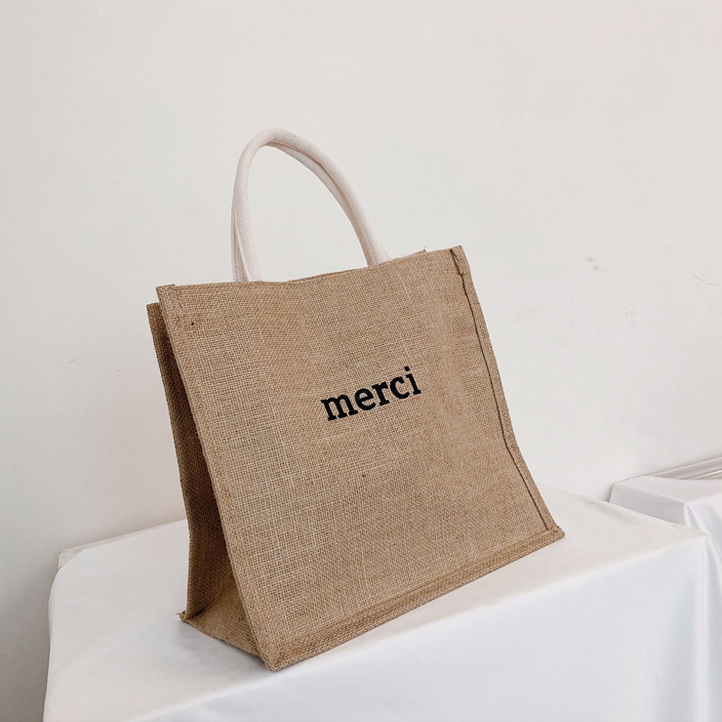 Burlap Handbag Fashion New Handy Excursion Bag