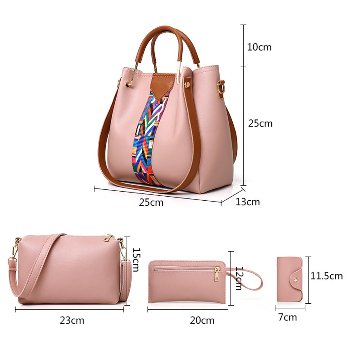 Four-piece Fashion Handbag One-shoulder Messenger Bag