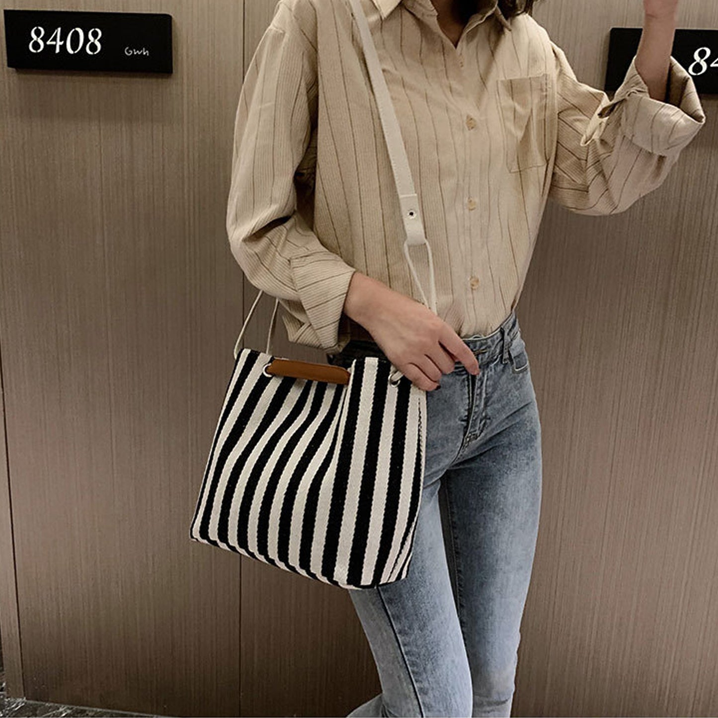 Women's Tote Bag Canvas Shoulder Daily Working Handbag