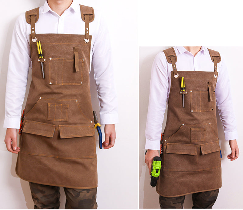 Canvas Apron with Tool Pockets