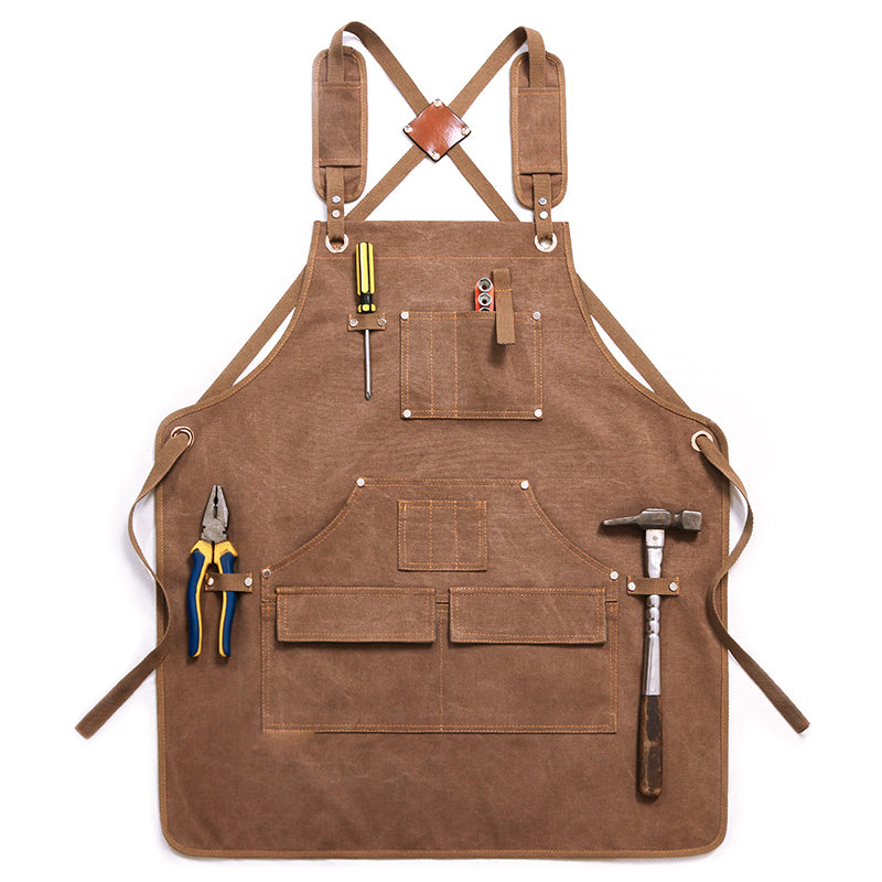 Canvas Apron with Tool Pockets