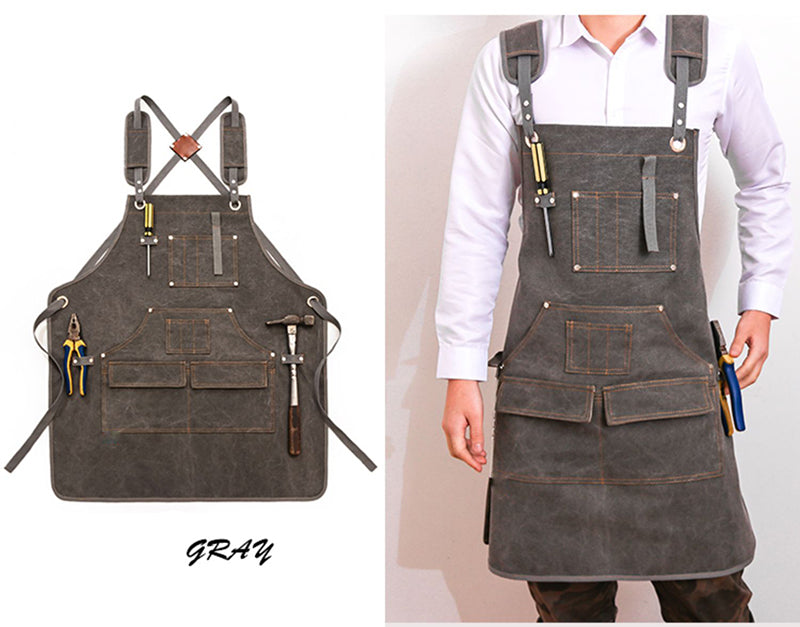 Canvas Apron with Tool Pockets