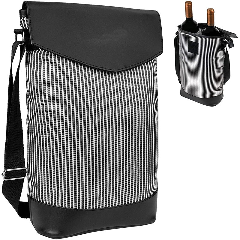 2 Bottles Wine Storage Insulated Cooler Shoulder Bag